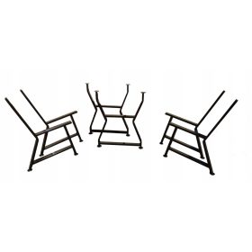   Kerti asztal, fotel - Acél lábak 4x2 padok asztali kert KPL