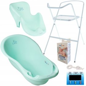   Baba fürdőkád - 4 az 1-ben KÜRDŐSZETT TEGA FÜRDŐFÜRDŐSZÉK SZÉK LEÍRÓ ÁLLVÁNY