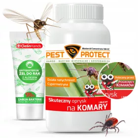    Pest Protect szúnyogriasztó folyadék 250 ml + CleanHands fertőtlenítő folyadék 0,05l kéz- és bőrfertőtlenítő oldat