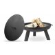  Magas tűztér 80 cm Grill Tábortűzhöz + fedél