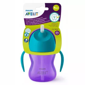   Bögre, üveg csecsemőnek - Avent bögre nieworka szalmával SCF796/02 200 ml 9m+