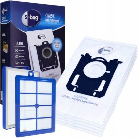    Szintetikus S-BAG porszívótáska, Classic Long Performance 4 db + Exim szűrő Philips FC8031 porszívóhoz