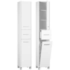 Fürdőszoba oszlop kosár fehér aqua 30 dk-sz-dkk