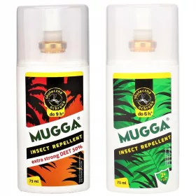    Spray szúnyogok és kullancsok ellen Mugga Deet 50% 75 ml + SZÚNÓKRA ÉS KULCLANCSOKRA GYERMEKEKNEK MUGGA SPRAY 9,5 DEET