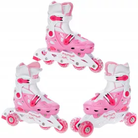   Gyermek retro korcsolya - Rolko-Wrotki 3in1 Raven Balloon Pink 29-32