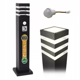 Világító poszt - Kerti lámpa álló istálló PIR 60 cm