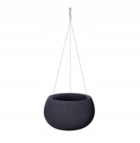  Prosperplast virágcserép 29 cm x 29 x 20 cm átmérő 29 cm műanyag szürke és ezüst árnyalatok