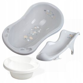   Baba fürdőkád - Fürdőkészlet zebra és egy gyermek baba-szürke számára