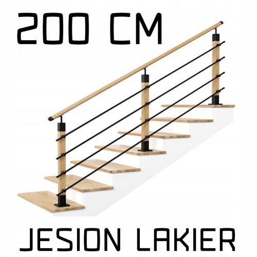 Kapaszkodó a lépcsőhöz - Balustrade gát fa fém 50x50ral 2m