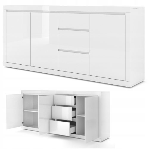  Bim Furniture Bello Bianco komód 195 x 40 x 89 cm fehér fényű