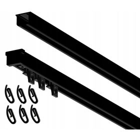  Függönyrúd, tartozék - MS mennyezeti sín - FEKETE - 150cm egyszemélyes