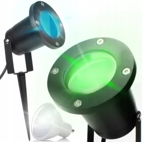    Napelemes lámpa Decorya fekete 31 cm 1 db + SZÍNES RGB IZZÓ DINAMIKUSAN VÁLTOZÓ GU10