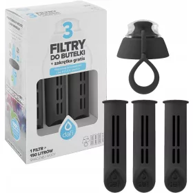  DAFI palackszűrő (3 db) + FEKETE kupak