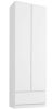Ruhásszekrény irodai könyvespolc könyv 60 cm 2d 1sz White B-4