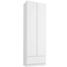   Ruhásszekrény irodai könyvespolc könyv 60 cm 2d 1sz White B-4
