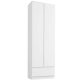 Ruhásszekrény irodai könyvespolc könyv 60 cm 2d 1sz White B-4