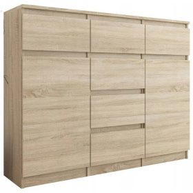   Fiókos szekrény gyerekszobába - Játékszekrény 98 cm -es szekrény 6 Sonoma S62D fiókok