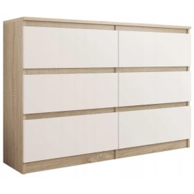   Játékszekrény 120 cm -es szekrény 6 fiók Sonoma Mix prod PL