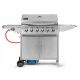 Gáz grillsütő . Gas Grill Activa Florida 3 Inox Premium öntöttvas