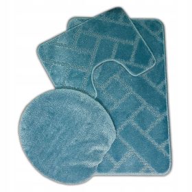   Fürdőszoba szőnyeg - HÁROM RÉSZES GUMIZÁS FÜRDŐSZOBA szőnyegek, MIX