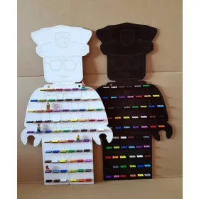   Könyvespolc a gyerekszobába - Rendőr XL polc polc 71 ember ábrablokkok