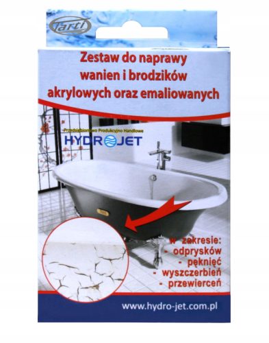 Akril kádak és zuhanytálcák repedéseinek javítására