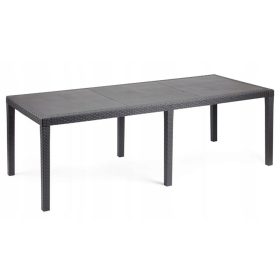   Kerti asztal, fotel - Queen 2in1 Garden Rattan Táblázat 220 cm bútor