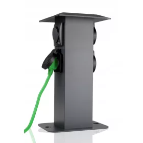  Elektromos kerti oszlop aljzatokkal és kapcsolóval