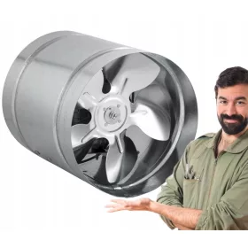   Fürdőszoba ventilátor - Alumínium SZELLŐZŐCSŐ spiro fi 125mm 3 méter