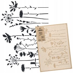   Stencil festéshez - Festési sablon / 45x65 / mező virágok a réten