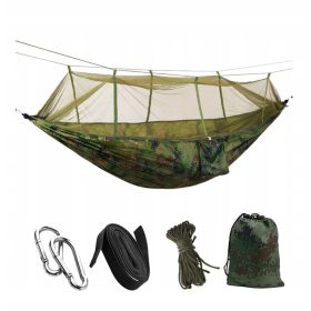    Függőágy rúd nélkül Aptel zöld árnyalatok 200 kg 300 x 140