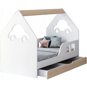   Egyszemélyes ágy gyerekeknek - Házi ágy 160/80 körtefiókkal + matrac-sújt