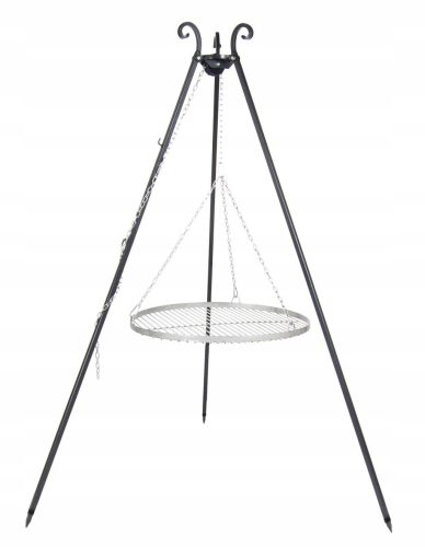  Kerti grill állványon, rozsdamentes acél rácson 60 cm