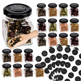   Flakono - Fűszeres címkés üvegkészlet SuperBottles 120 ml, 20 db