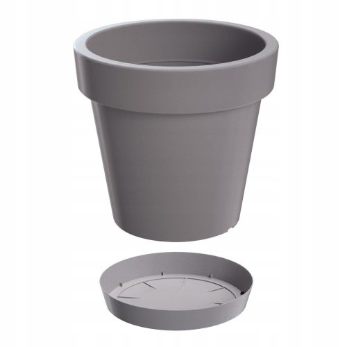  Pafen virágcserép 34,5 cm x 34,5 x 31,1 cm átmérő 34,5 cm műanyag szürke és ezüst árnyalatok