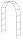 Pergola - Fém pergola Ornatum ív 230 cm, fekete