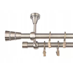   Kész függönyrúd - Dupla függönyrúd 19 mm, 19 mm + 19 mm 280 cm
