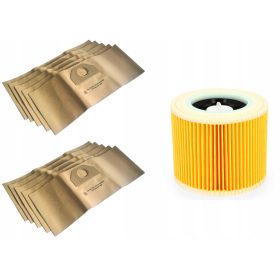    Karcher papír porszívótáska WD3, WD 3.200, MV3, SE4001 10 db.