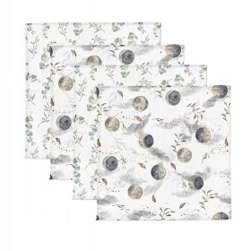   Textil pelenka - BABYSTEPS 4 x muszlin pelenka 30x30 Eucaliptus