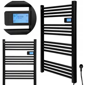    EBERG elektromos fürdőszobai radiátor 500 W 540 x 960 mm fekete