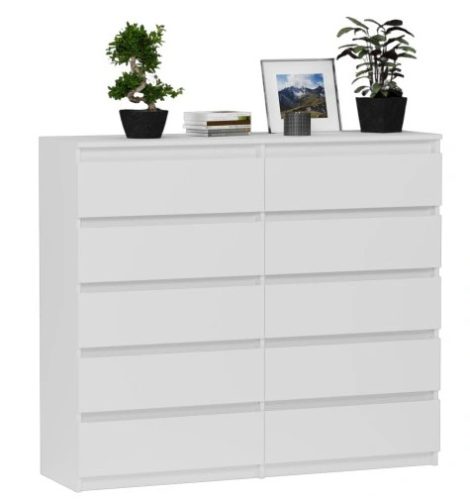 Mobene Modern komód 140 x 40 x 120cm matt fehér