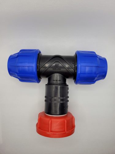  Tee csatlakozó S60x6x32mm IBC Mauzer konténerhez