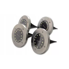  JMD beágyazott napelemes lámpa ezüst 12,6 cm 4 db.