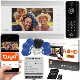   WiFi FULL HD 7' VIDEÓ AJTÓTELEFON TITKOSÍTÓ + ALKALMAZÁS