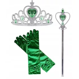   Lány jelmez - CROWN Scepter kesztyű ELSA ANNA SZETT 3 RÉSZES
