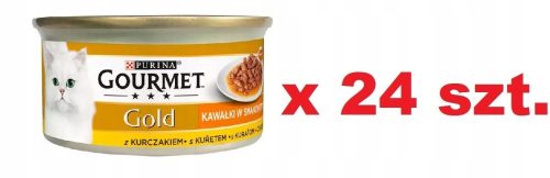 Konzerv macskáknak - Ínyenc aranydarabok a mártásban csirke 24x85G -vel