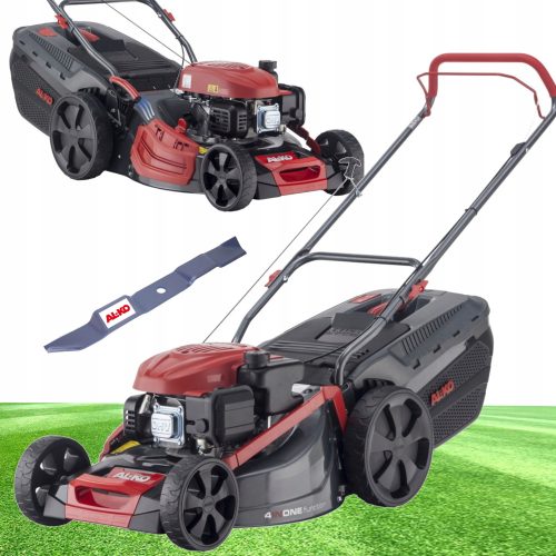  AL-KO benzines fűnyíró kosárral, 139 cm³ kapacitással. kosár 60 l, vágási szélesség 51 cm
