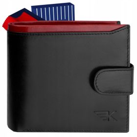    KOCHMANSKI fekete bőr férfi pénztárca PREMIUM vízszintes RFID csattal