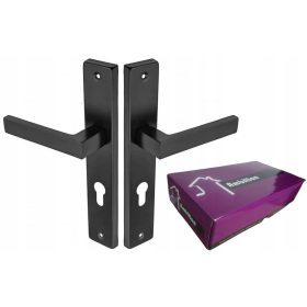   Acélkerítés belső ajtókilincs, hosszú, betétes furattal ellátott lemez