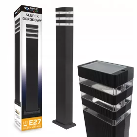    Téglalap alakú világítóoszlop Masterled GU10 80 cm, szürke